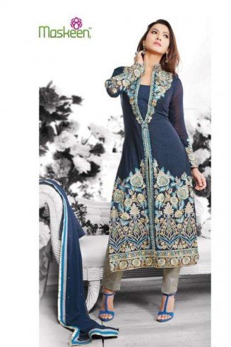 Blue MAISHA MASKEEN ADDICTION Designer Shalwar Suit