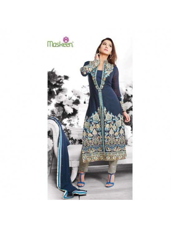 Blue MAISHA MASKEEN ADDICTION Designer Shalwar Suit