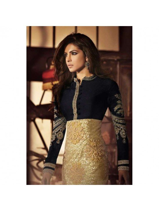 Gold and Black Priyanka Chopra HEROINE Designer Dress