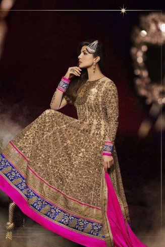 Gold and Pink Priyanka Chopra HEROINE Lime Light Designer Dress