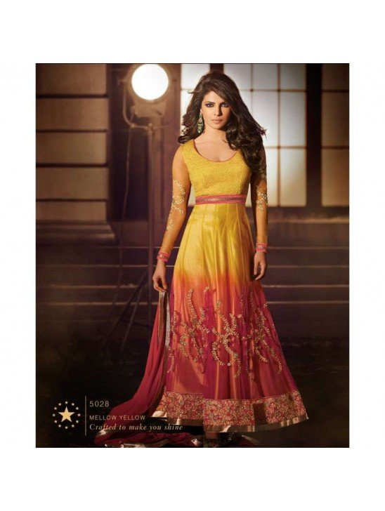 Yellow Priyanka Chopra HEROINE Designer Dress