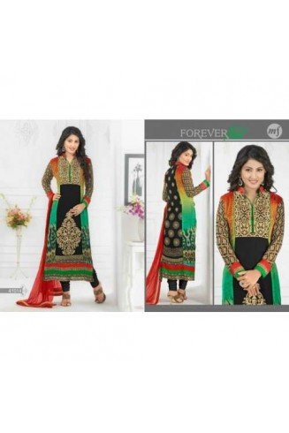 Black HEENARI PARTY WEAR GEORGETTE SHALWAR SUIT