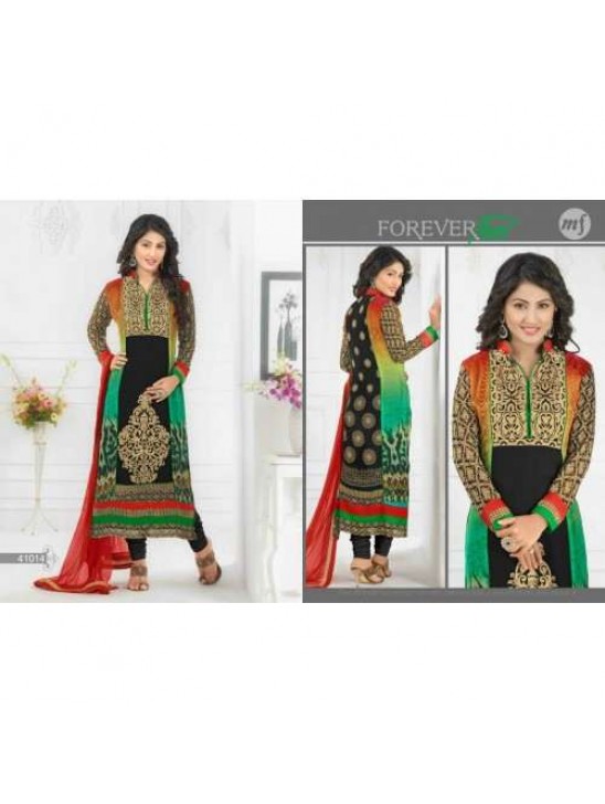 Black HEENARI PARTY WEAR GEORGETTE SHALWAR SUIT