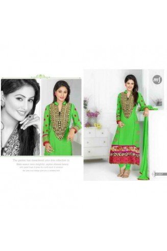 Green HEENARI PARTY WEAR GEORGETTE SHALWAR SUIT