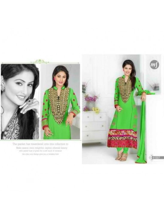 Green HEENARI PARTY WEAR GEORGETTE SHALWAR SUIT