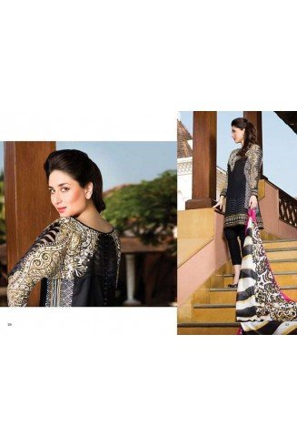 ZC03 Faraz Manan Black Lawn Crescent Summer Suit 2015 [ Replica ]