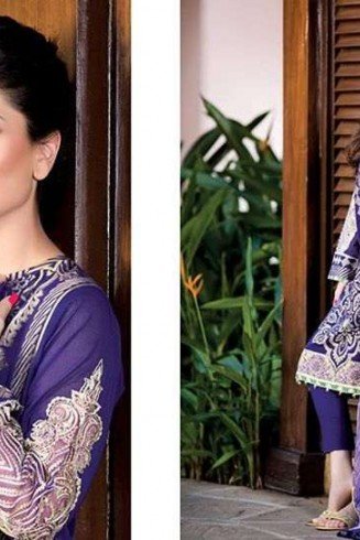 Faraz Manan Purple Lawn Crescent Summer Suit 2015
