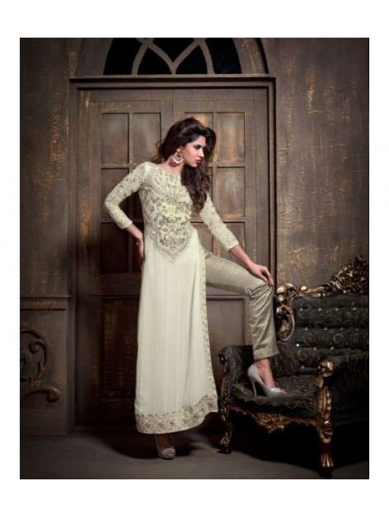 M2103 Off White DEBONAIR WITH MASKEEN WEDDING WEAR DESIGNER DRESS