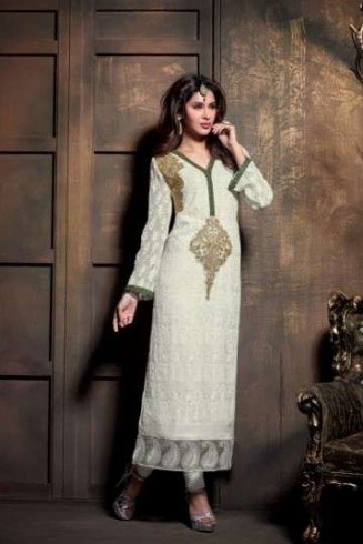 MA2106 Brilliant White DEBONAIR WITH MASKEEN WEDDING WEAR DESIGNER DRESS