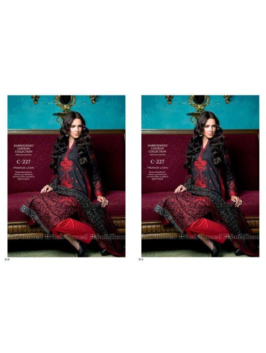 Black GUL AHMED DECENT WEAR LAWN SALWAR SUIT