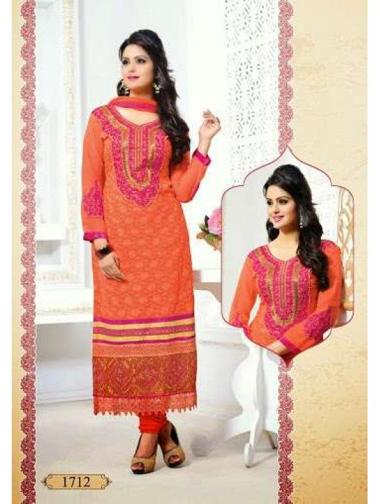 Orange Tamanna 2 Georgette Long Length Salwar Kameez