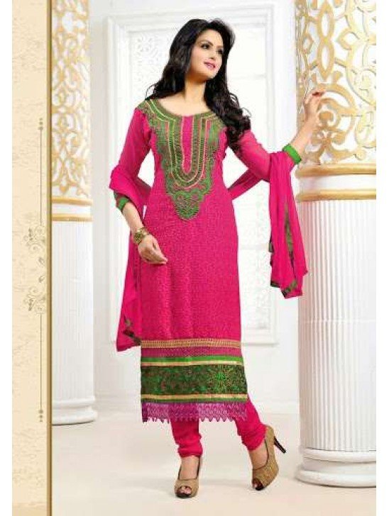 Pink Tamanna 2 Georgette Long Length Salwar Kameez