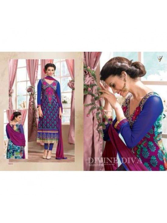 Blue Veera 3 GEORGETTE Casual Wear Salwar Kameez