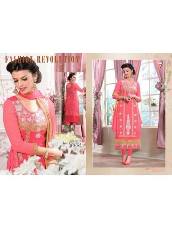 Peach Veera 3 GEORGETTE Casual Wear Salwar Kameez