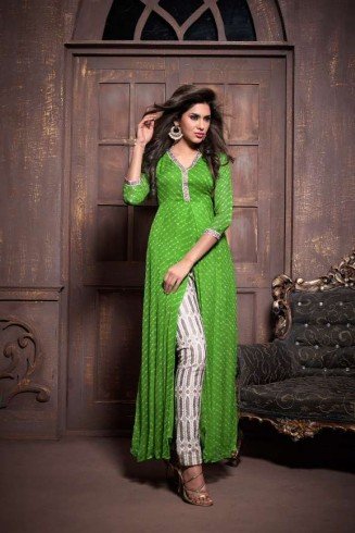 Green SENORA MASKEEN BY MAISHA PARTY WEAR SALWAR SUIT