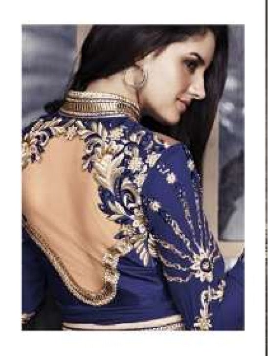 ZCM11003 Blue Zoya Colour Maxi Suit