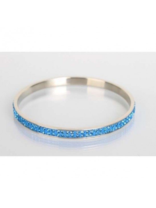 BLUE CRYSTAL SHAMBALLA BANGLE