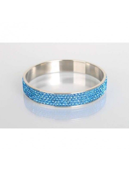 BLUE CRYSTAL SHAMBALLA BANGLE