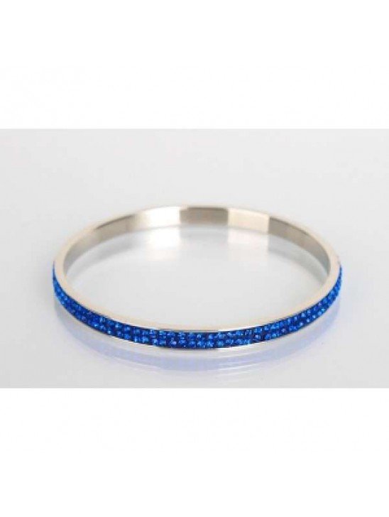 DARK BLUE CRYSTAL SHAMBALLA BANGLE