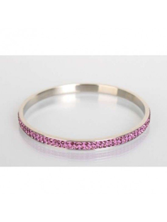 Light Purple Crystal Shamballa Bangle