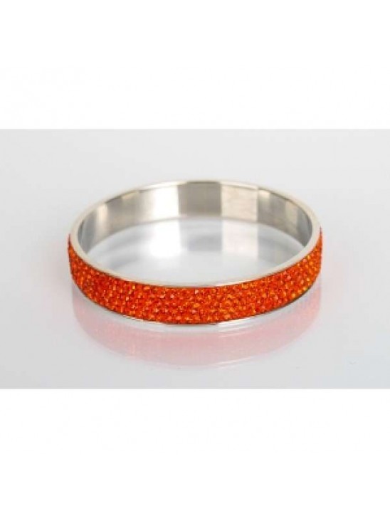 Orange Crystal Shamballa Bangle