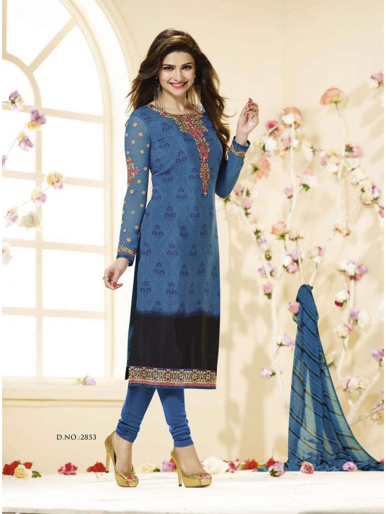 Blue Kaseesh Royal Salwar Kameez Suit