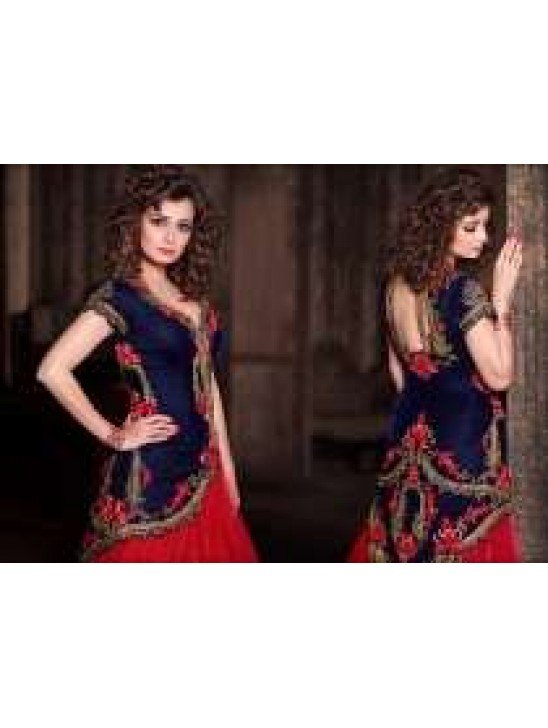 MP21001 Blue With Red Mohini Princess Wedding Wear