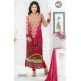 Hot Pink Heena Khan Semi Stitched Churidaar Suit