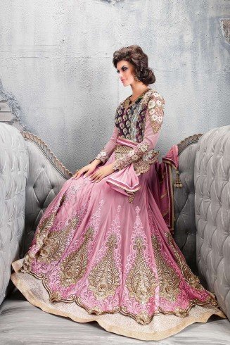 Zoya Pink Anarkali Dress And Wedding Wear Colour Plus-9007-C