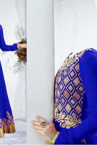 Blue Anakari Party Wedding Wear Dress