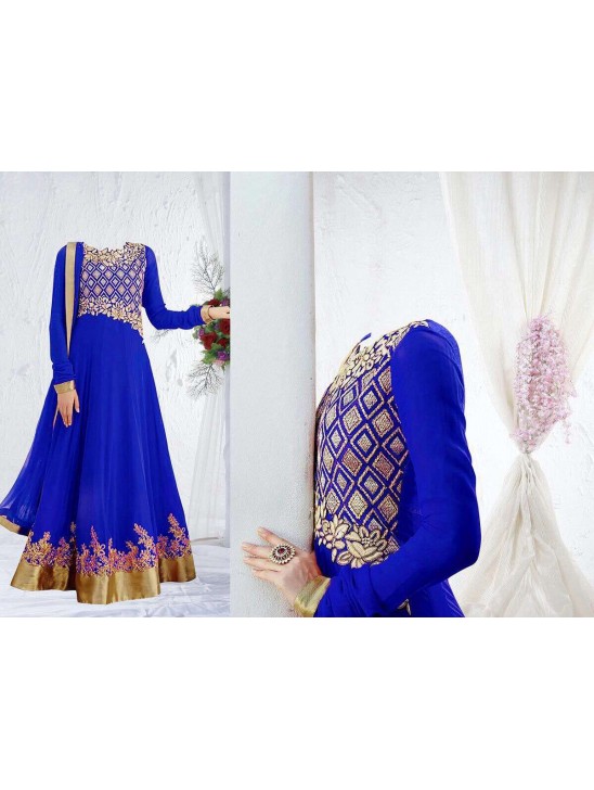 Blue Anakari Party Wedding Wear Dress