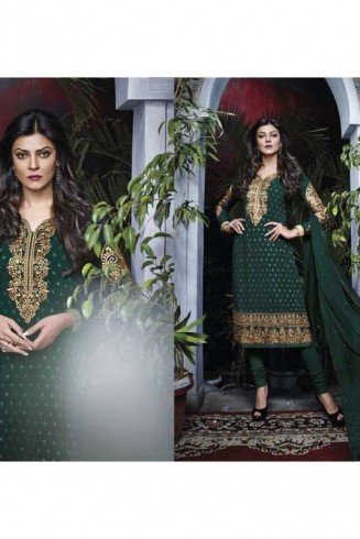 Dark Green Indian Designer Suit 