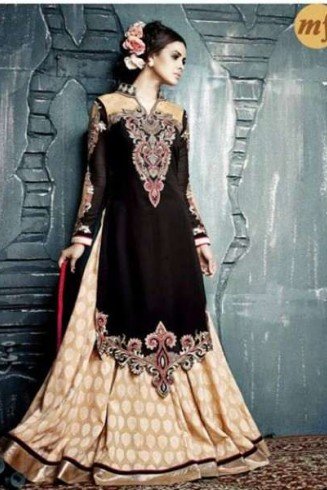 Black Stunning Hariette Anarkali Salwar Suit 56018