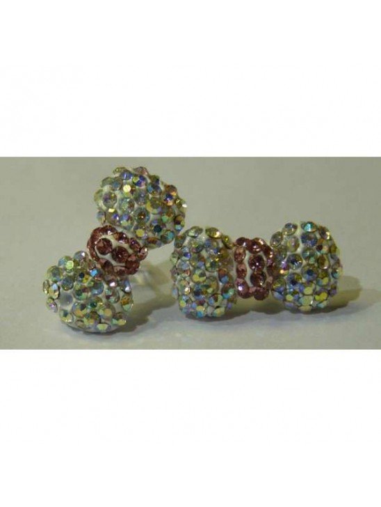 DESIGNER INSPIRED BOW TIE DESIGN CRYSTAL EARRINGS IN SIX DIFFERENT COLOURS