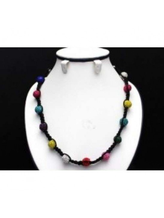 BEAUTIFUL RAINBOW MULTI COLOUR REAL NECKLACE/CRYSTAL NECKLACES