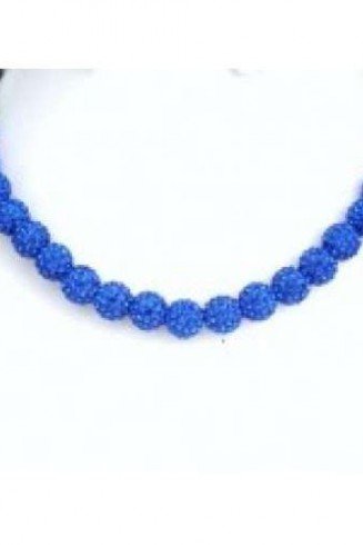 FULL NEW BLUE REAL CRYSTAL NECKLACE
