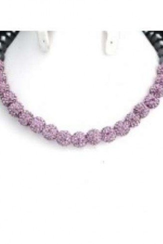 LIGHT PURPLE FULL REAL CRYSTAL NECKLACE