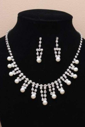 Crystal Necklace And Earring Set