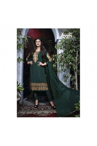 Dark Green Indian Designer Suit 