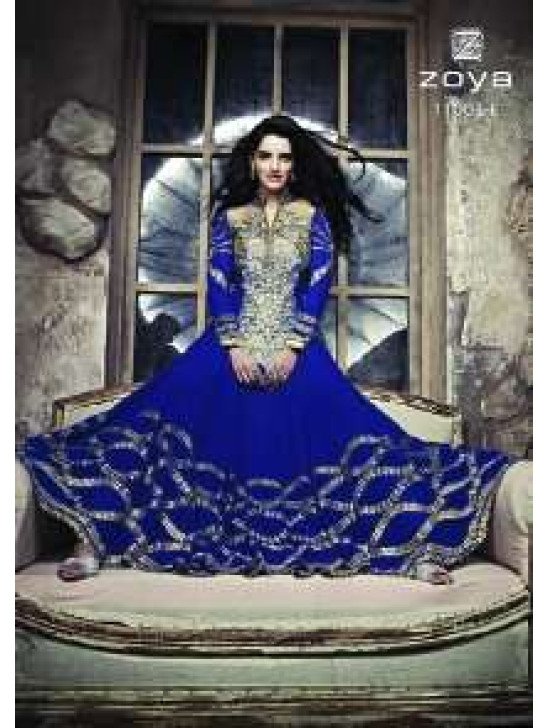 ZCM11003 Blue Zoya Colour Maxi Suit