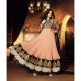 DSAL 402 Peach Glossy Georgette Salwar Kameez Suit