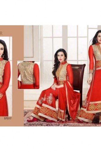 Fiesta Red Elezita Salwar Designer Wear