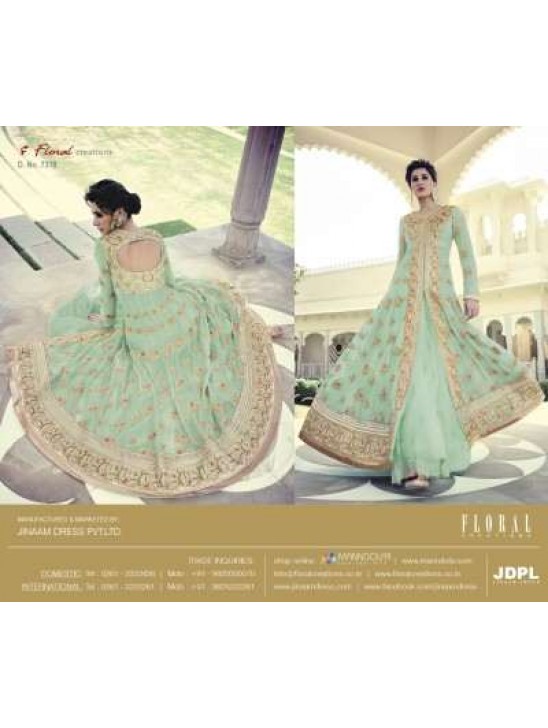 Mint Green Indian Bollywood Wedding Dress