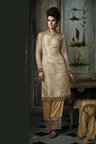 Golden Indian Designer Suit Wedding Salwar Suits