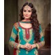 MA2210 Red and Blue Green Maskeen Maisha Crush Bridal Lengha