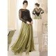 Mehak Black and Yellow Green Wedding Wear Georgette & Net Anarkali Suit