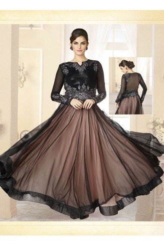 Black Gorgeous Party Suit Indian Designer Anarkali Dress