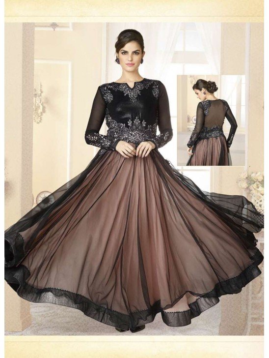 Black Gorgeous Party Suit Indian Designer Anarkali Dress