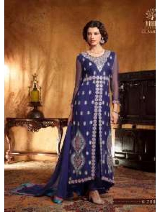 MG20002 Blue Mohini Glamour Wedding Designer Suit