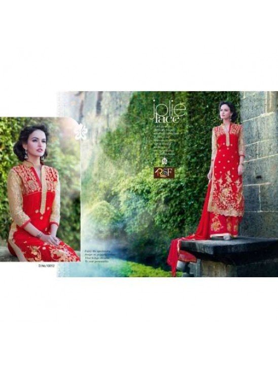 Red ROLEX PALAZZO PARTY WEAR DESIGNER DRESS